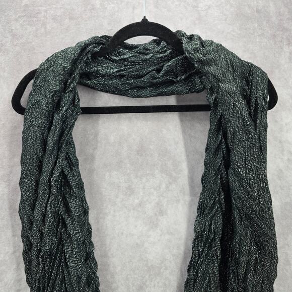 Black Silver Chevron Wide Infinity Wrap Hijab Dupatta Shawl Scarves Scarf - Picture 3 of 6